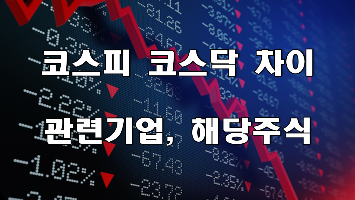 3. 코스피와 코스닥: 시가총액과 시장규모의 관점에서의 비교