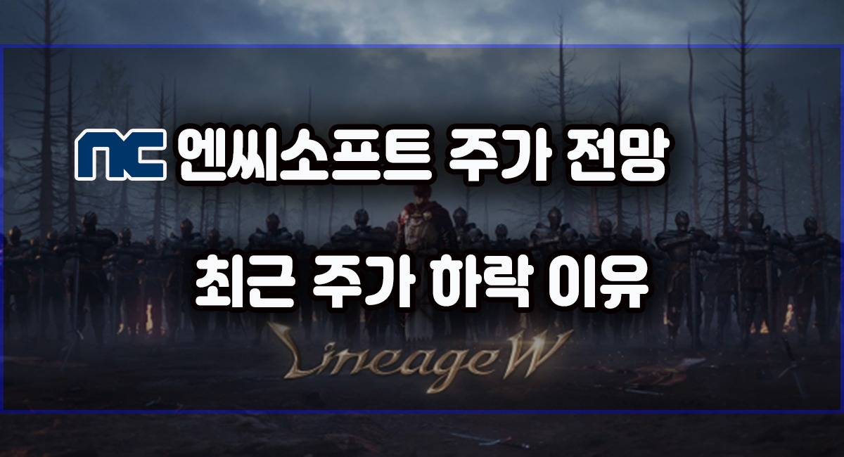 한때 '황제주'라고 불리우던 엔씨소프트의 최근 주가가 20만 원 선도 무너지며 무려 8년 전 가격으로 내려갔습니다. 한국 거래소에 따르면 올해 들어 20.08%가 하락한 가격입니다. 엔씨소프트는 2021년 2월엔 장중 한때 104만 8000원까지 오르기도 했습니다. 이때와 비교하면 약 81.66%가량이 빠진 것입니다. 그렇다면 한때 '황제주'라고 불리우며 높은 가격을 유지하던 엔씨소프트 주가 하락 이유 가 무엇일지 이번 포스팅을 통해 알아보며 앞으로의 엔씨소프트 주가 전망 에 대해서도 알아보도록 하겠습니다.