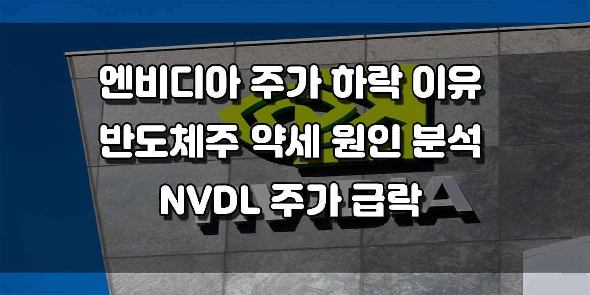 10% 뚝.. 엔비디아 주가 하락 이유 반도체주 약세 엔비디아 2배 etf NVDL 급락