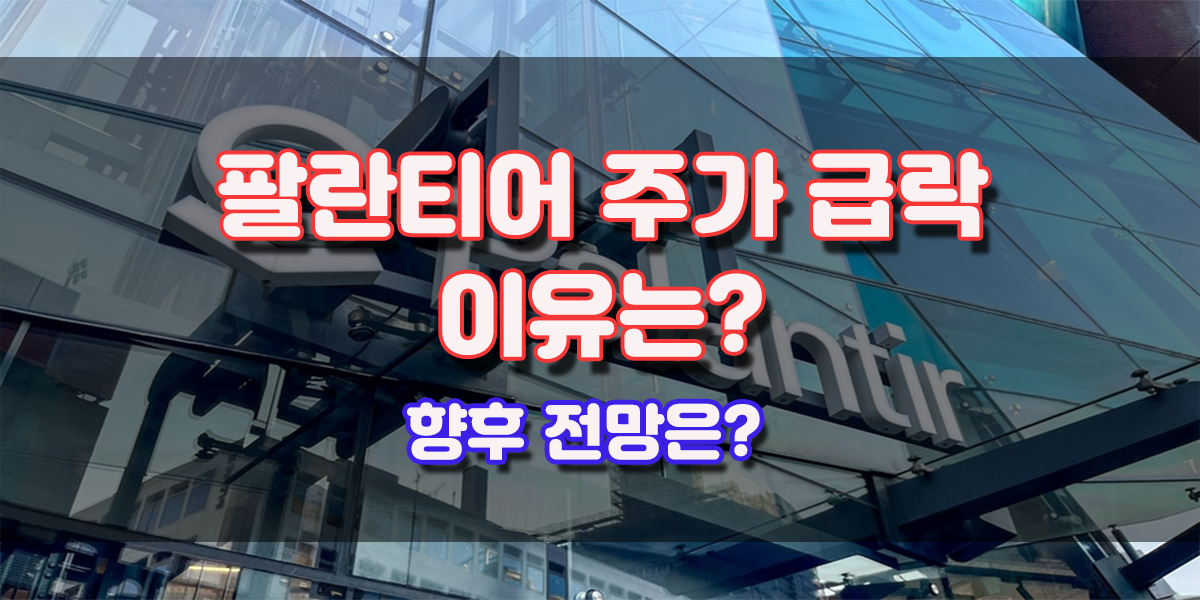 -10% 팔란티어 주가 급락 이유, 팔란티어 주가 전망은?