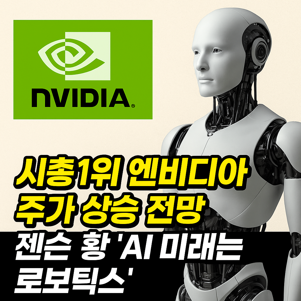 엔비디아 주가 전망 보여주는 AI 로보틱스 반도체 기술 이미지